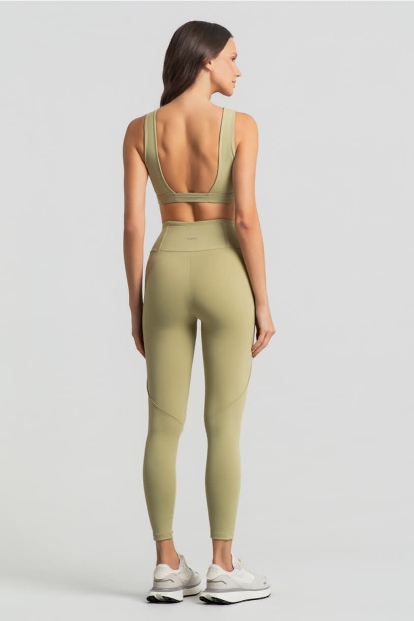 Calça Legging com Vivo e Bolso no Cós (Lemon) | Ref: K4987-A