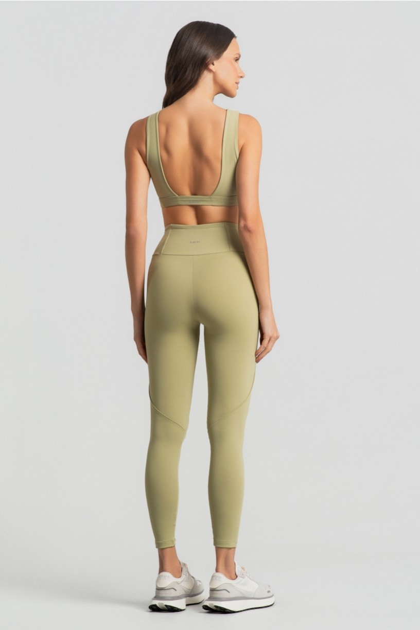 Calça Legging com Vivo e Bolso no Cós (Lemon) | Ref: K4987-A
