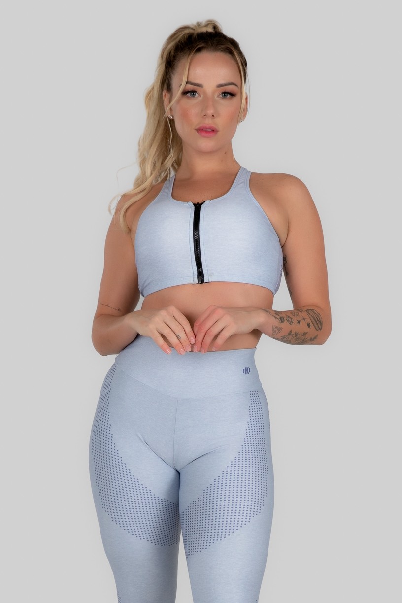 Top Estampa Digital com Zíper (Lilac Mark) | Ref: K3010-A