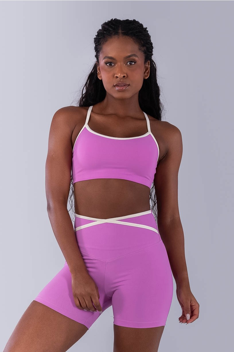 Top Nadador com Alças Contrastantes (Aurora / Off-White) | Ref: K4481-B